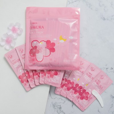 Wholesale Laikou Sakura Cherry Blossoms Sleeping Face Mask Female Sleep Face Mask Women Facial Sleeping Mask For Night